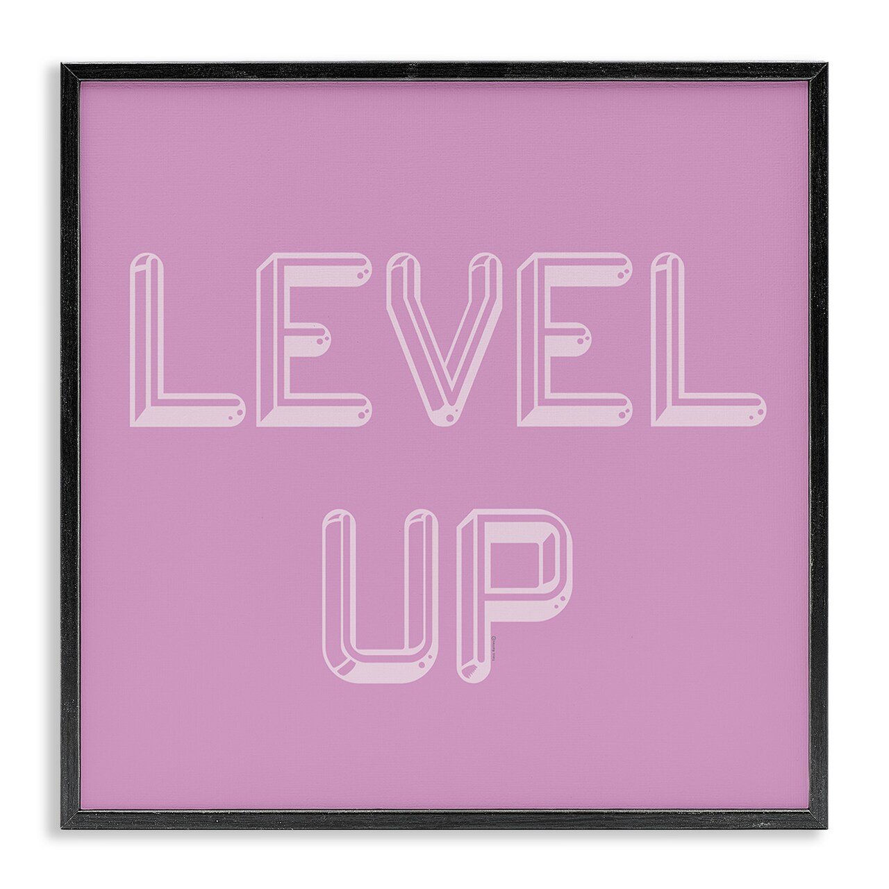 Stupell Industries Level Up Purple & White Framed Giclee Design by Yass Naffas Designs